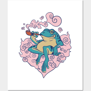 Smoke frog love Posters and Art